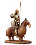 Don Quichote auf Pferd (mit Sockel) (00613-Q) 