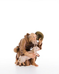 Shepherd kneeling with lamb (10601-04) 