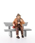Man sitting without bench (10701-12B) 
