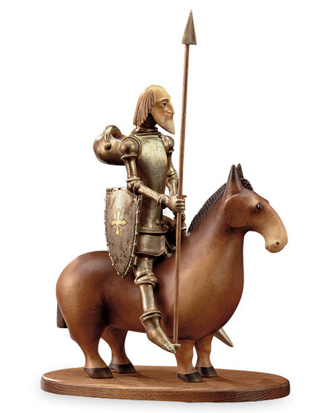 Don Quichote a cavallo (con piedistallo) (00613-Q) (0 cm, ?)