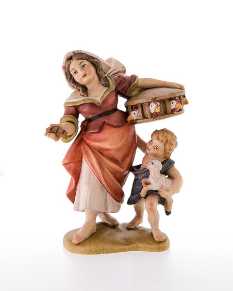 Frau mit Kind und Huehnerkaefig (10150-66) (0 cm, ?)