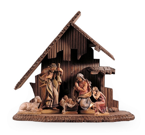 Holy Family with child, sheep and stable (10182) (0,00", ?)