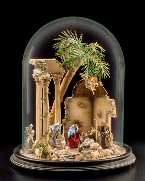 Crib under glass dome (without figures) (10803-G) (0,00", ?)