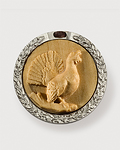 Brooch silver 925 - Wood - grause (00103-BAg) 