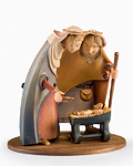 Holy Family on base of walnuthwood (10210-S3) 