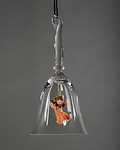 Crystal bell - Angel with accordion (10259-HF) 