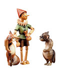 Pinocchio with fox & cat(without ped) (00612-) 
