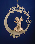 Engel mit Mandoline auf Mond &.Sterne (08000-B) 