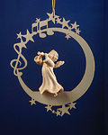 Engel mit Klarinette auf Mond &.Sterne (08000-D) 