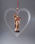 Cupid with heart of plexiglass (09338-G) 