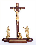 Crucifixion with walnut wood (10020-S4) 