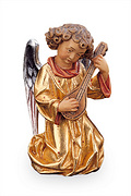 Angel with mandolin with gold dress (10104-OR) 