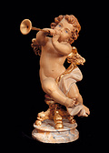 Sitting angel with trumpet (10250-C) 
