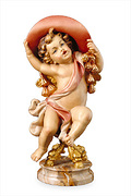 Cardinal angel with stool (10319-A) 