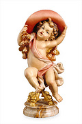 Cardinal angel with stool (10319) 