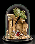 Crib under glass dome (without figures) (10803-G) 