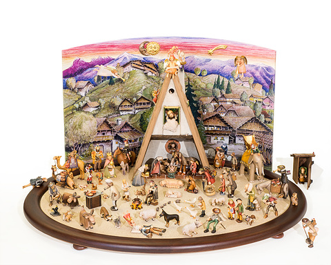 Presepio completo con sfondo paesaggistico () (0 cm, ?)