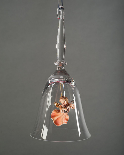 Crystal bell-Angel with mandolin (10259-HB) (0,00", ?)