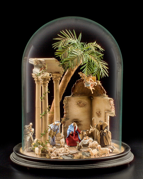 Presepio in campana vetro (senza fig.) (10803-G) (0 cm, ?)