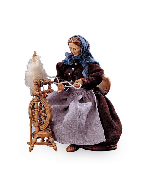 Woman with spinning wheel (10901-66) (0,00", ?)