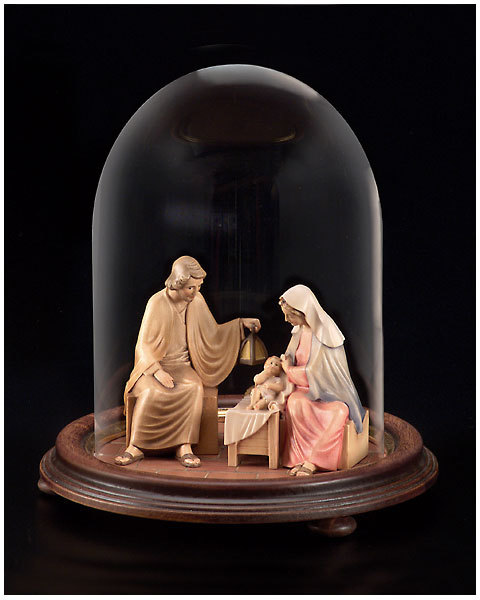 Sacra famiglia + campana di vetro (10004-S3) (0 cm, ?)